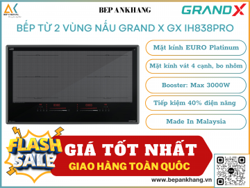Bếp từ 2 vùng nấu Grand X GX IH838Pro - Made In Malaysia